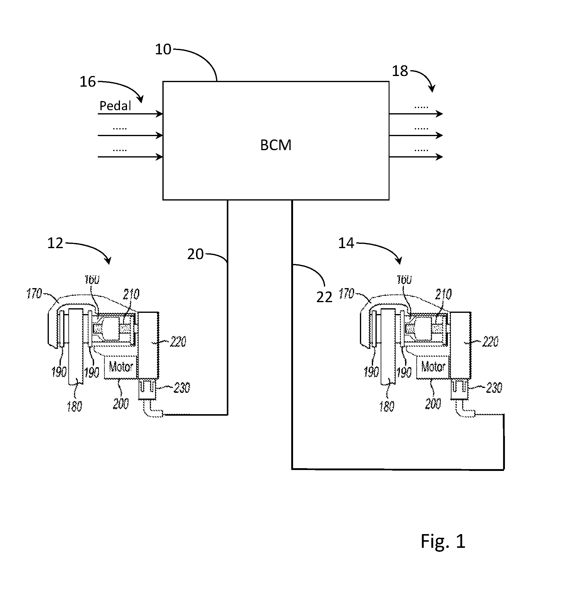 Electric parking brake control and method