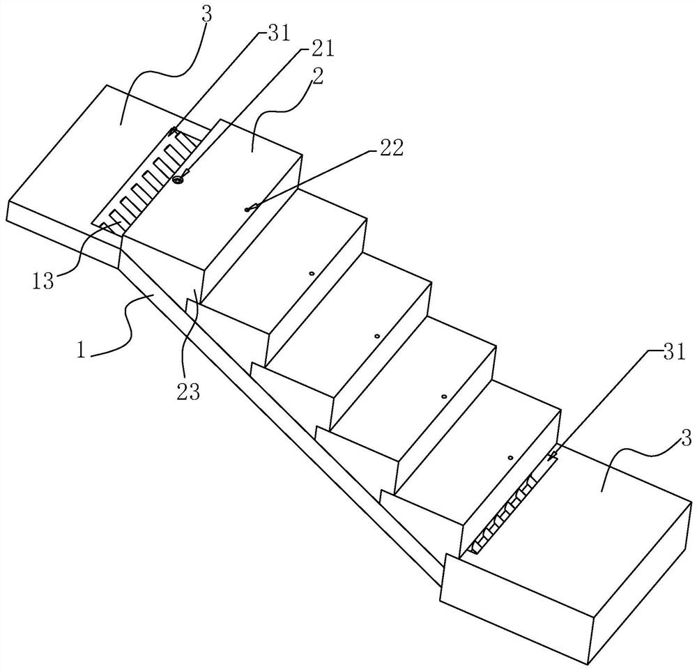 A prefabricated staircase and its installation process