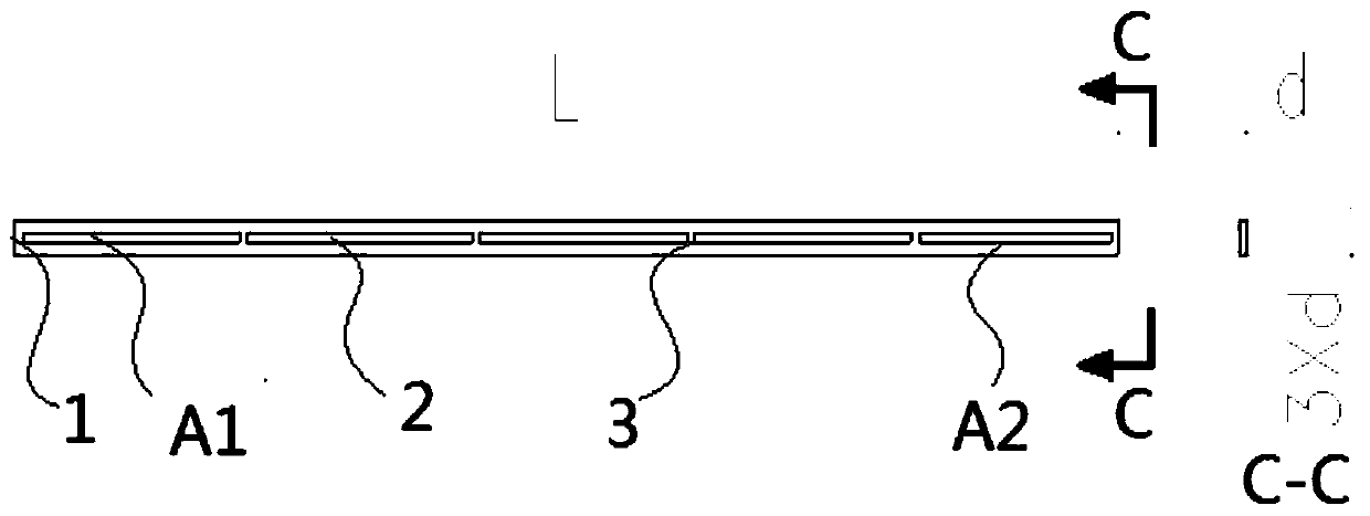 Cutting method of long straight and narrow metal parts