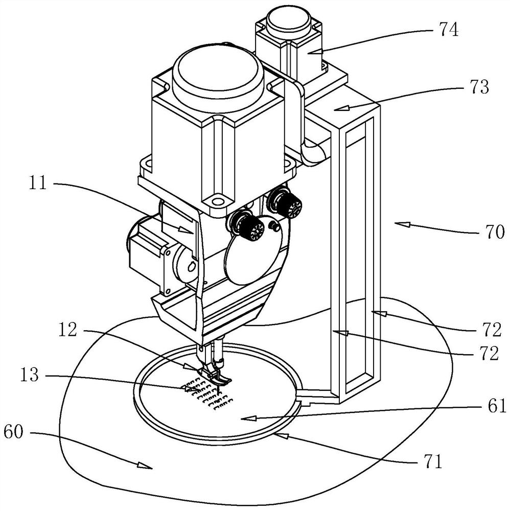 Outer presser foot mechanism of separated sewing machine