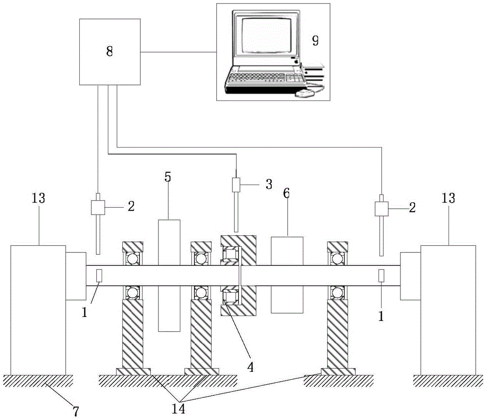 Fault detection method and device for aircraft engine intermediate bearing
