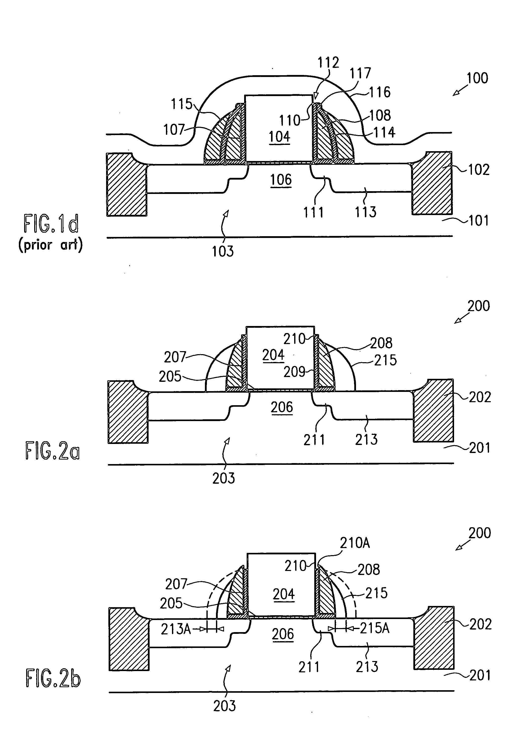 Technique for forming recessed sidewall spacers for a polysilicon line