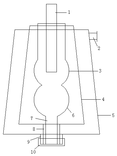 Layered liquid settling tank for production sewage of modifying agent