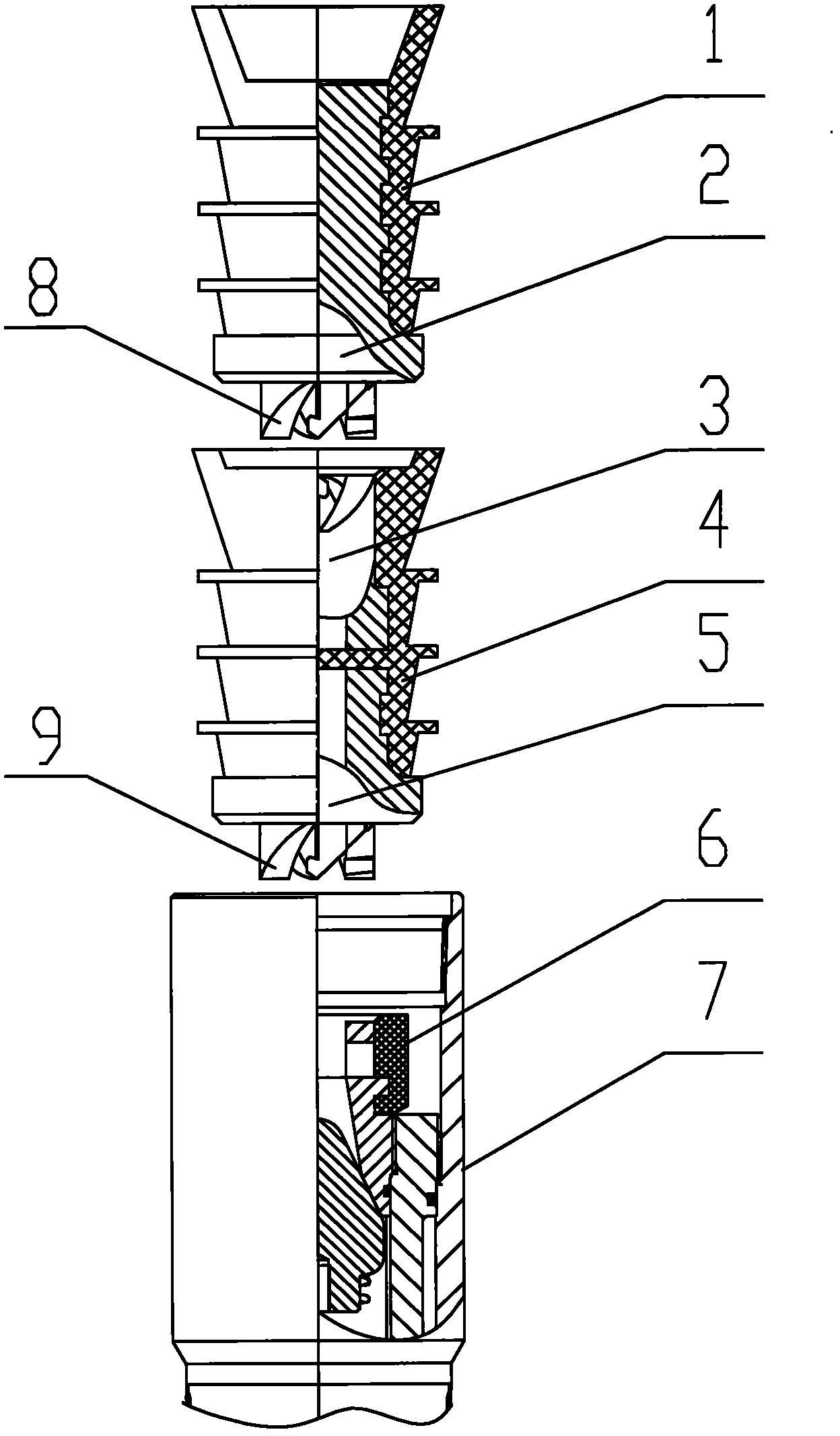 Anti-rotation self-locking rubber plug used for well cementation