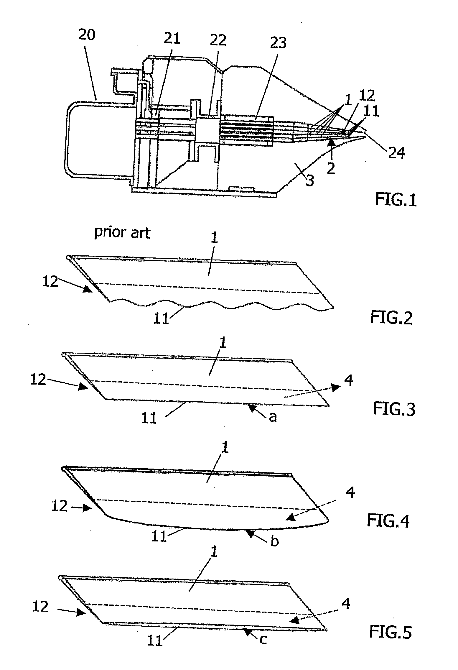 Method for Managing Lamella Vibrations of a Lip Channel of a Head Box and the Lamella for the Lip Channel of the Headbox