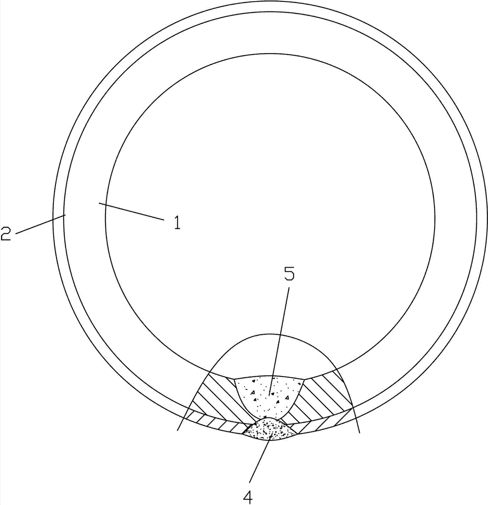 Stainless steel compound welding steel pipe and manufacturing method thereof