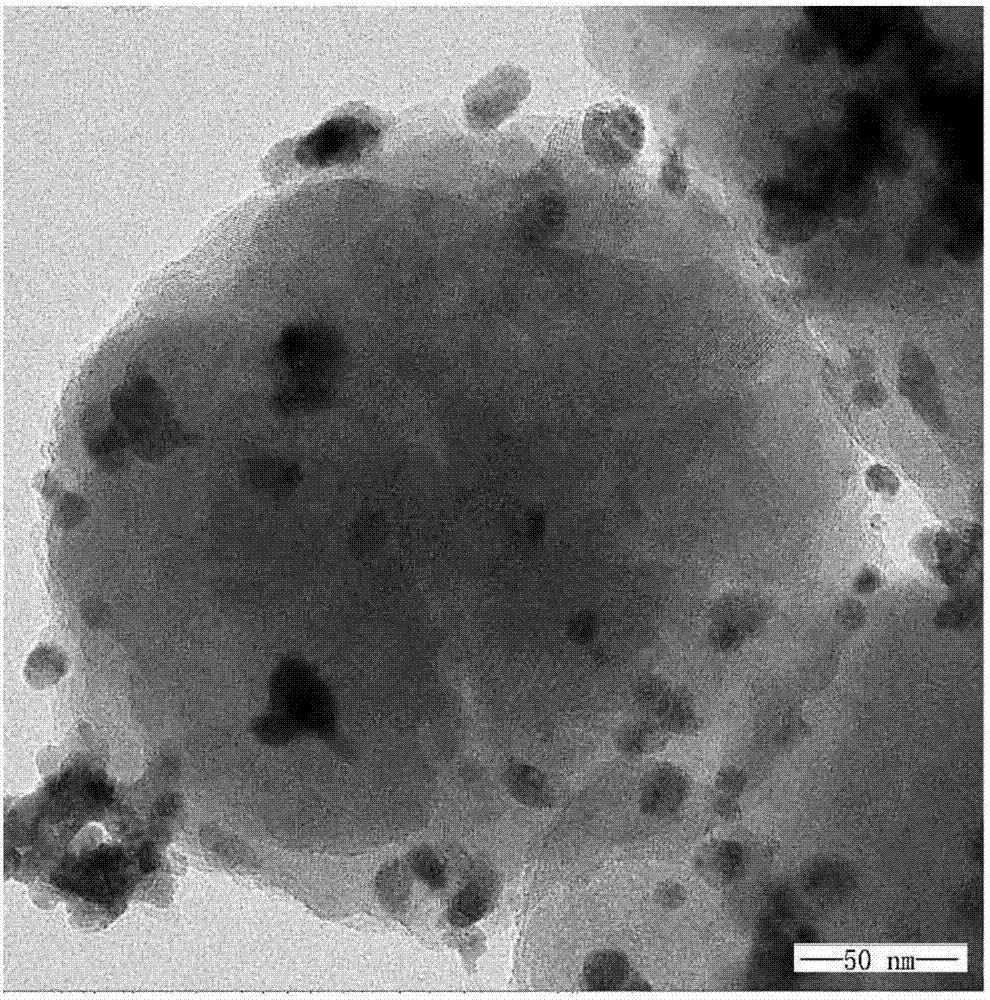 Preparation method of catalyst with Fe nanoparticles inlaid into hierarchical pore molecular sieve crystal particles
