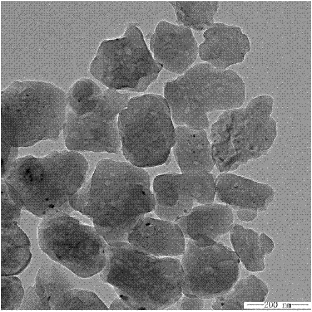 Preparation method of catalyst with Fe nanoparticles inlaid into hierarchical pore molecular sieve crystal particles