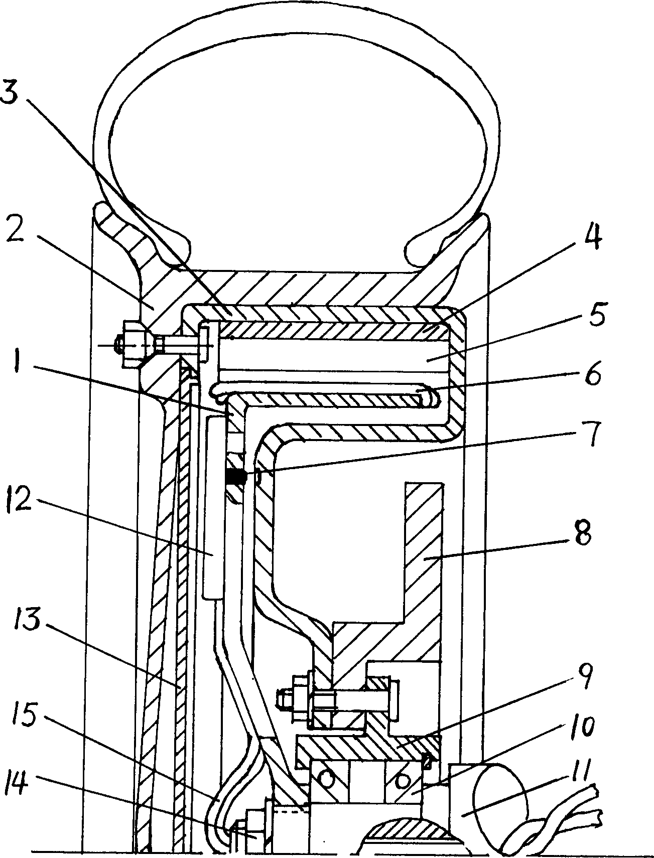 Wheel motor for electric driven vehicle