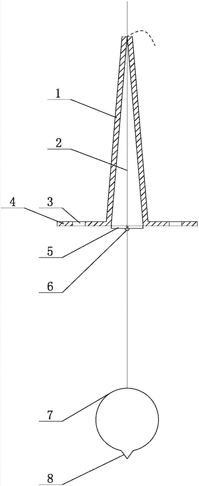 Hook nail for underground roadway midline point