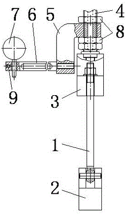 A measuring tool and measuring method for measuring the diameter of the circumscribed circle of the revolving circle of the reamer roller