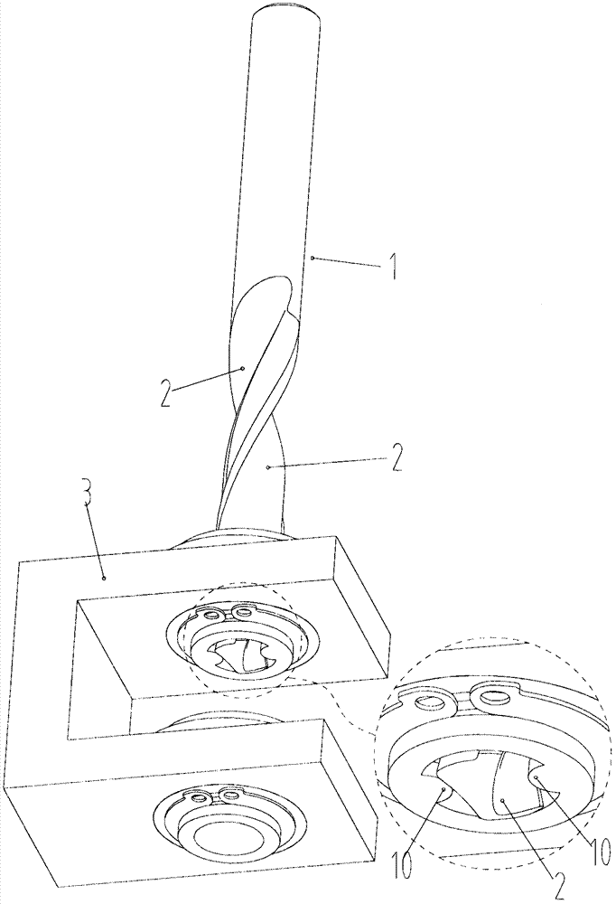 High-speed guiding and chip removing combined drill bush