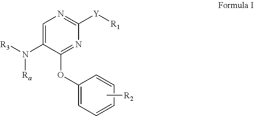 Phenoxy-substituted pyrimidines as opioid receptor modulators