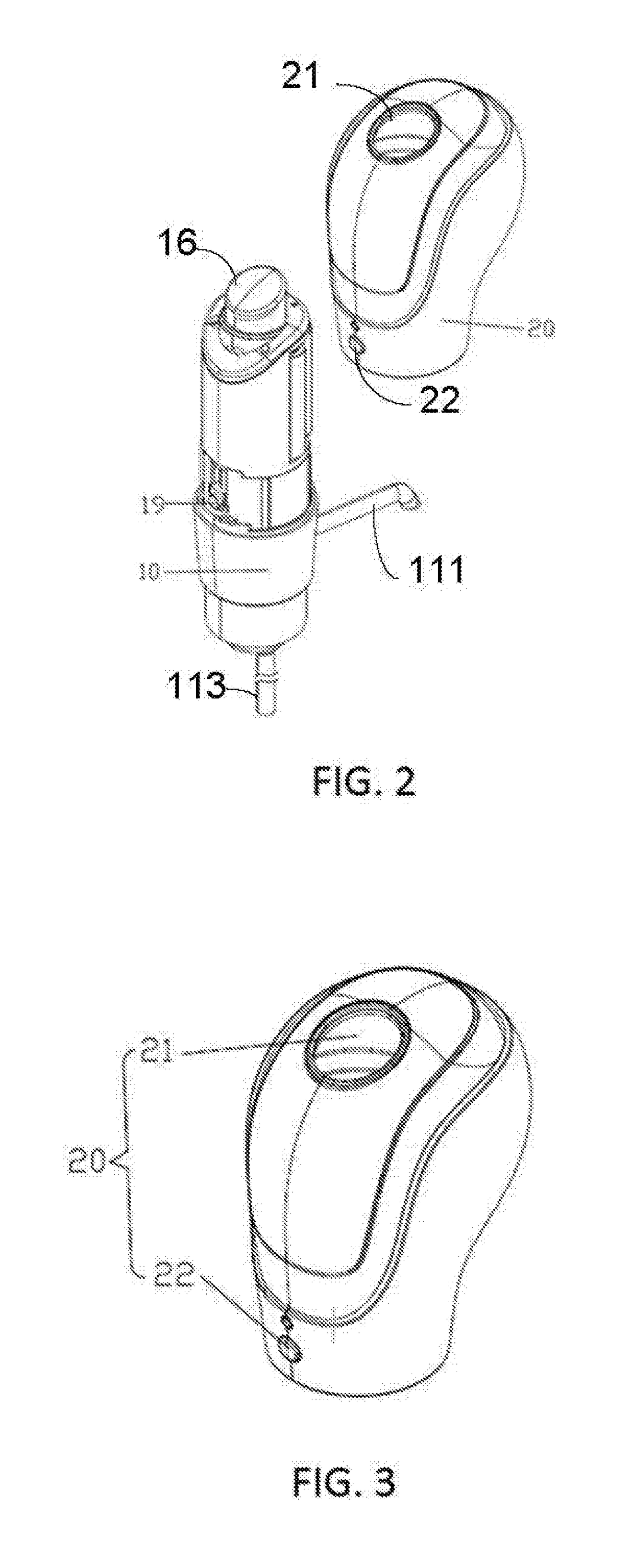 Pressurized decanting device