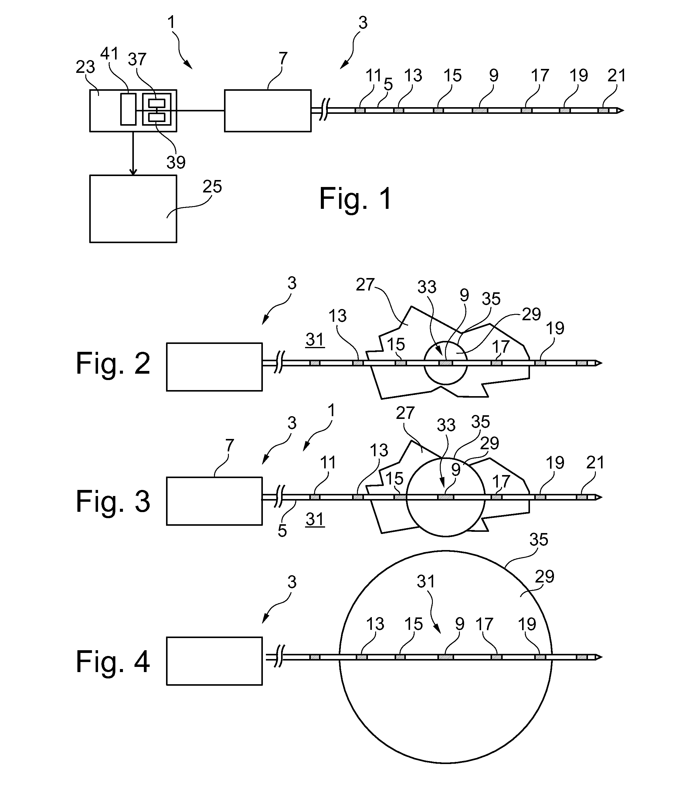 Interventional ablation device with tissue discriminating capability