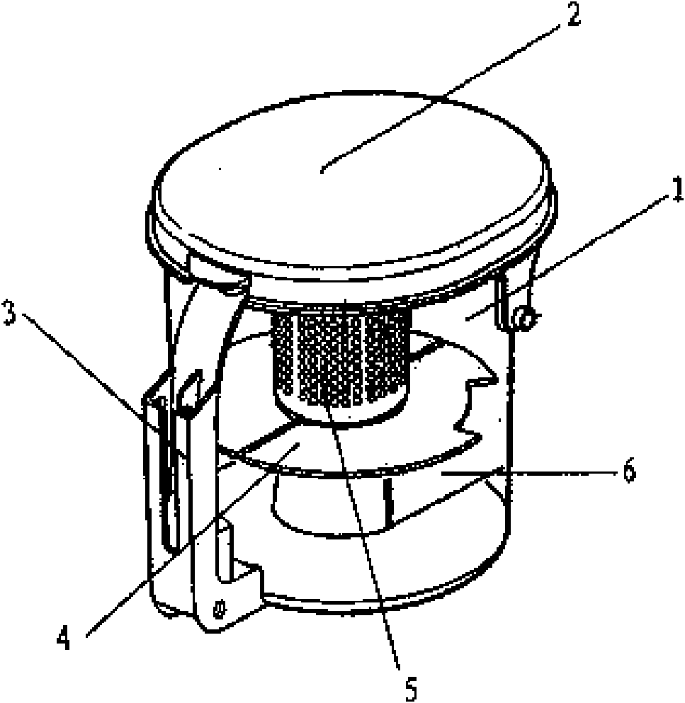 Dust dumping structure for dust-collecting bucket