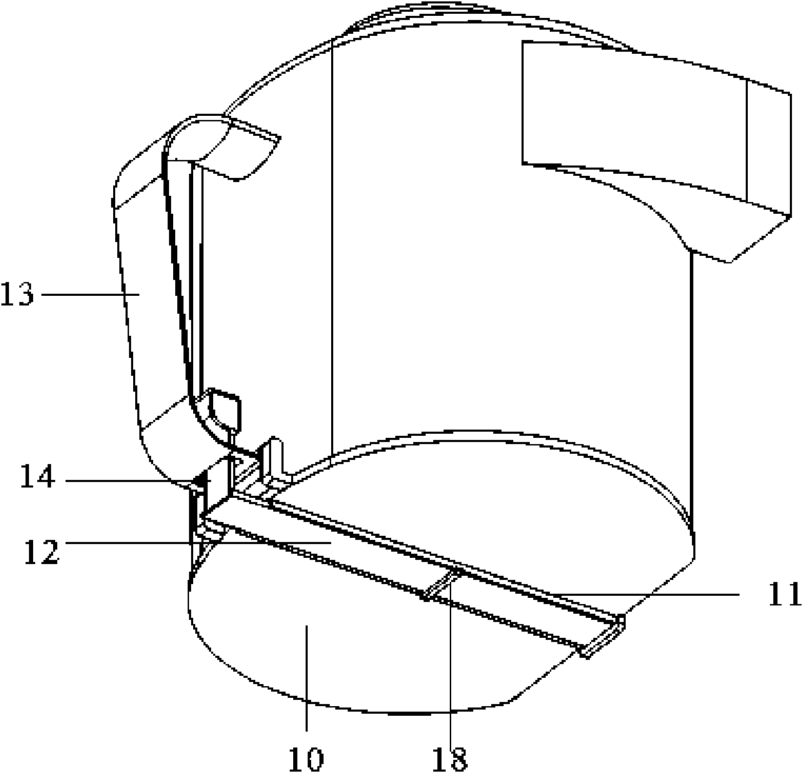 Dust dumping structure for dust-collecting bucket