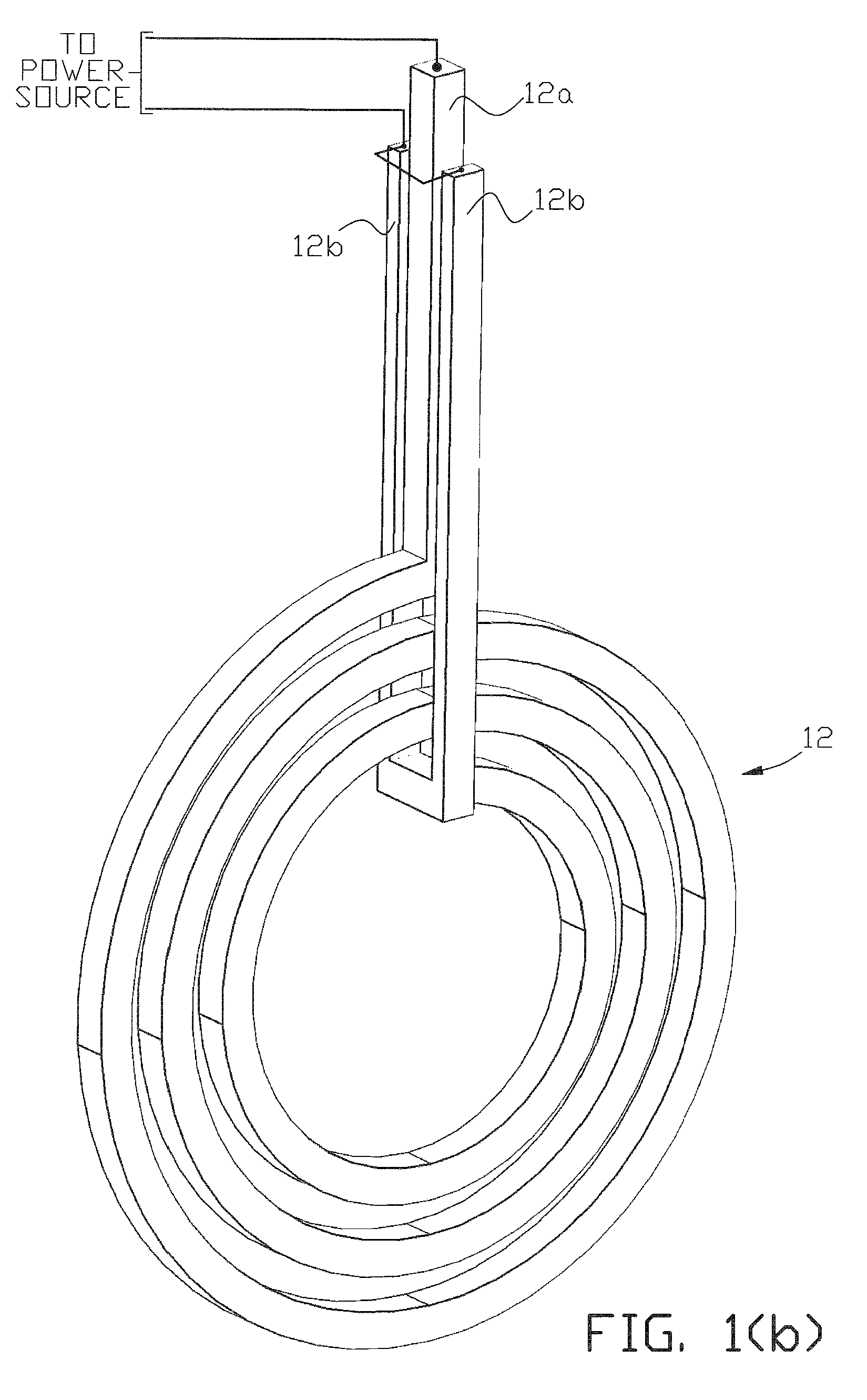 Electric induction heating and stirring of an electrically conductive material in a containment vessel