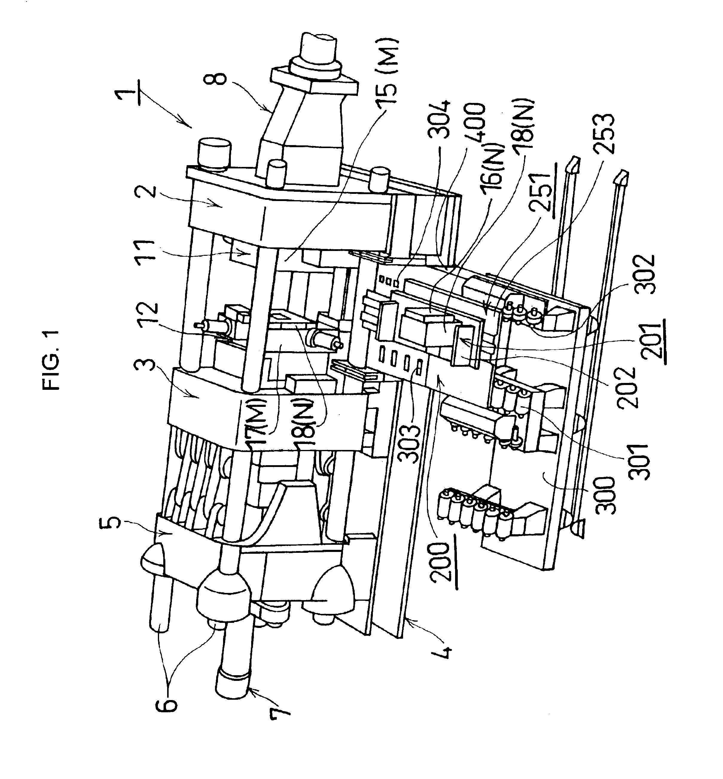 Die changing apparatus of molding die