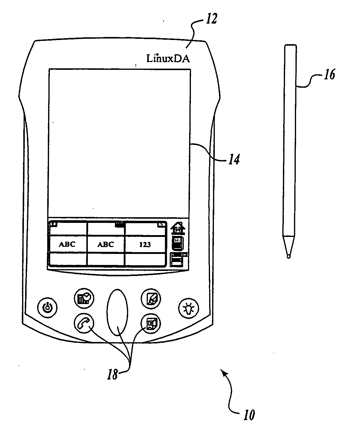 System and method of pen-based data input into a computing device