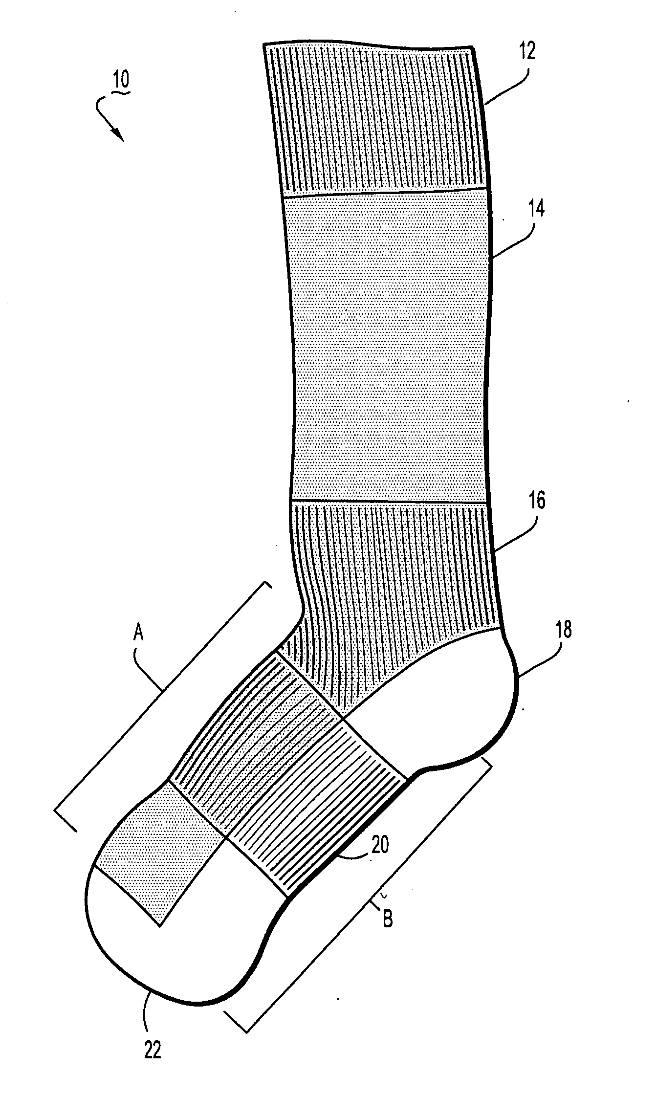Therapeutic sock for diabetics