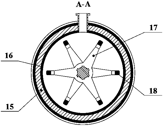 Vertical distribution structure applicable to treatment of oil-containing drillings in offshore oil-gas development