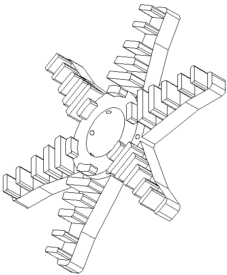 Vertical distribution structure applicable to treatment of oil-containing drillings in offshore oil-gas development