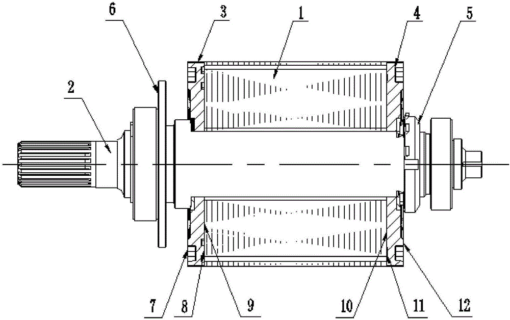 Rotor of drive motor of new energy automobile
