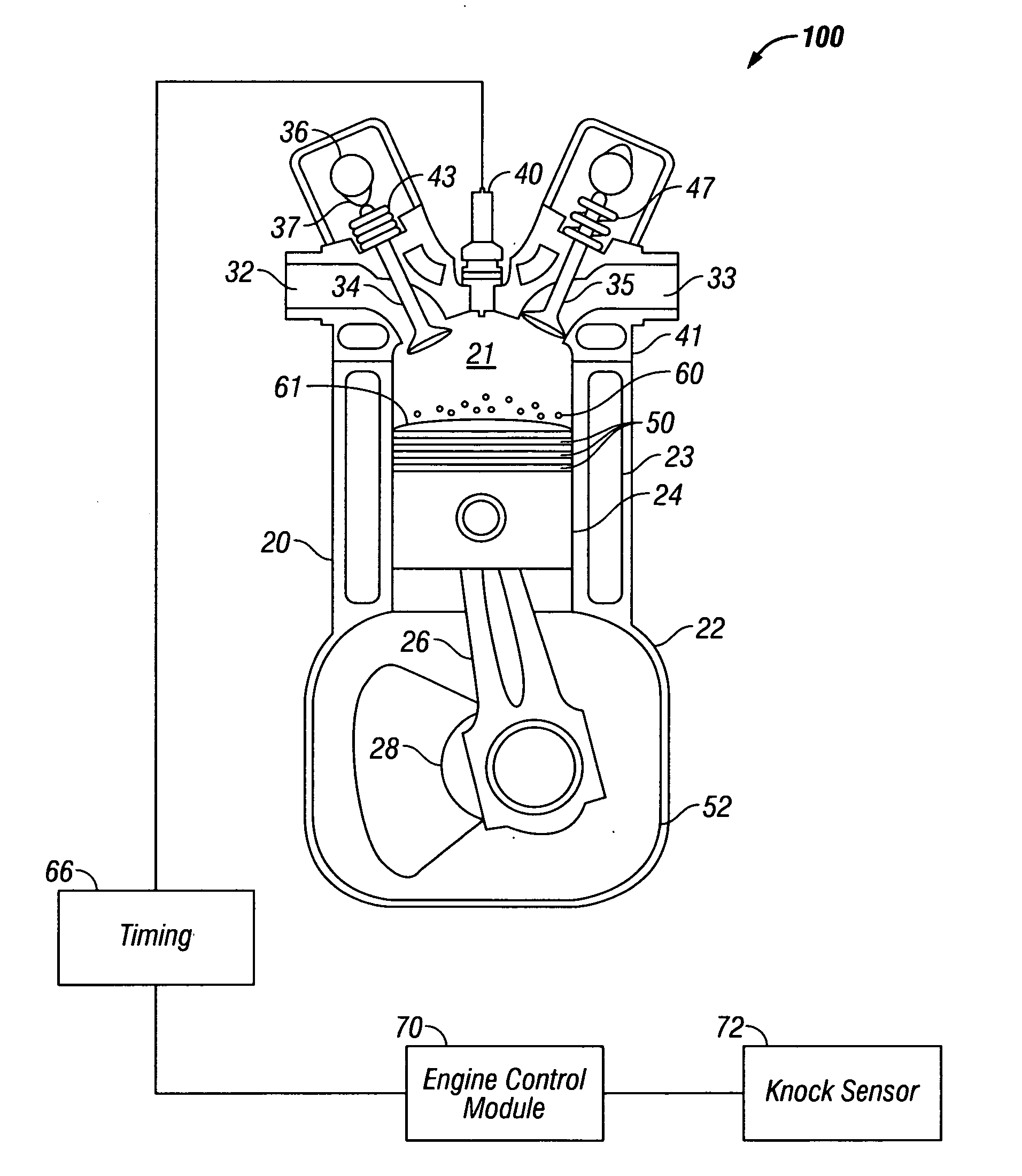 Method and related system of dithering spark timing to prevent pre-ignition in internal combustion engine