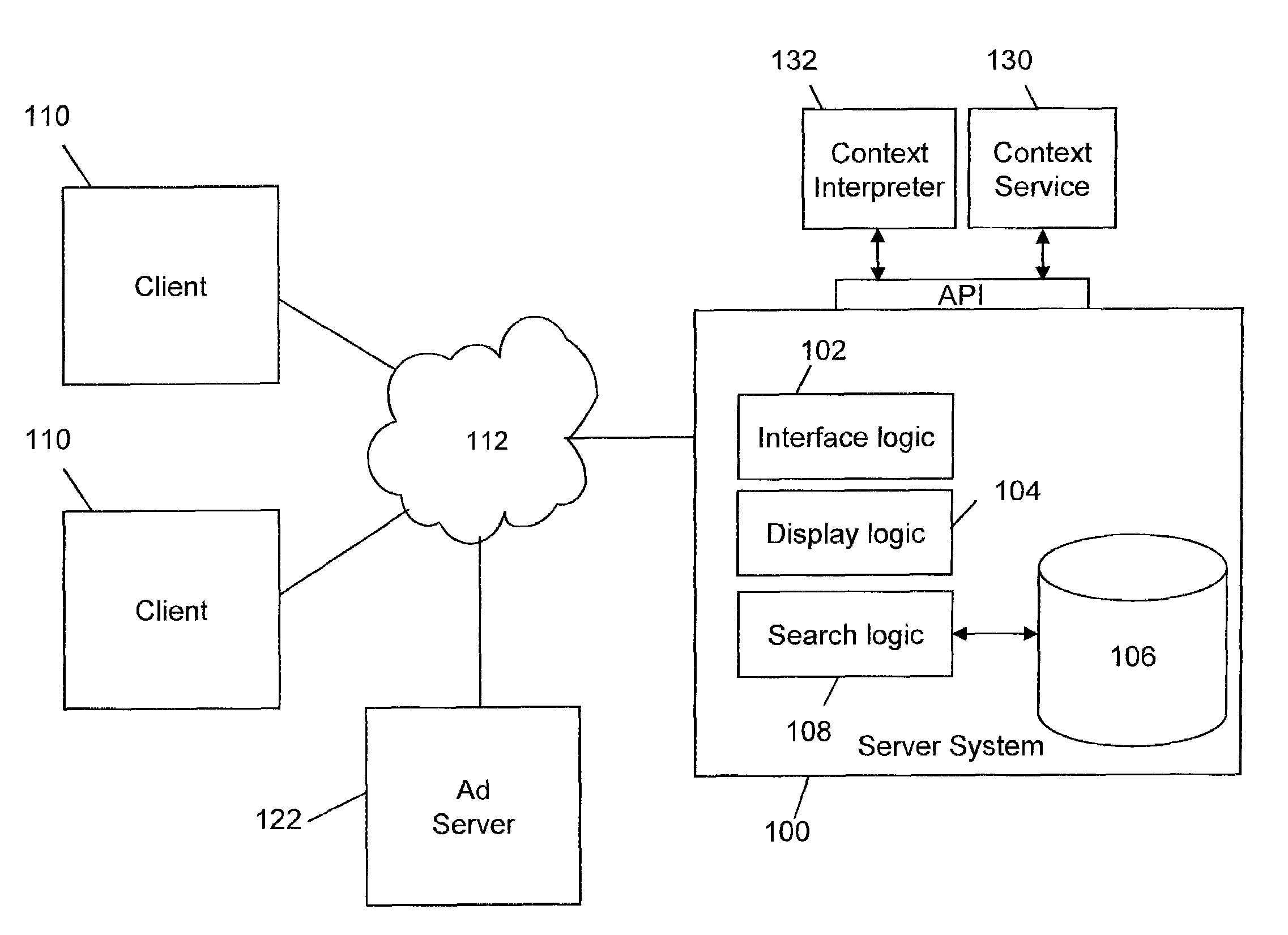 Text display of geo-referenced information based on relative distance to a user location