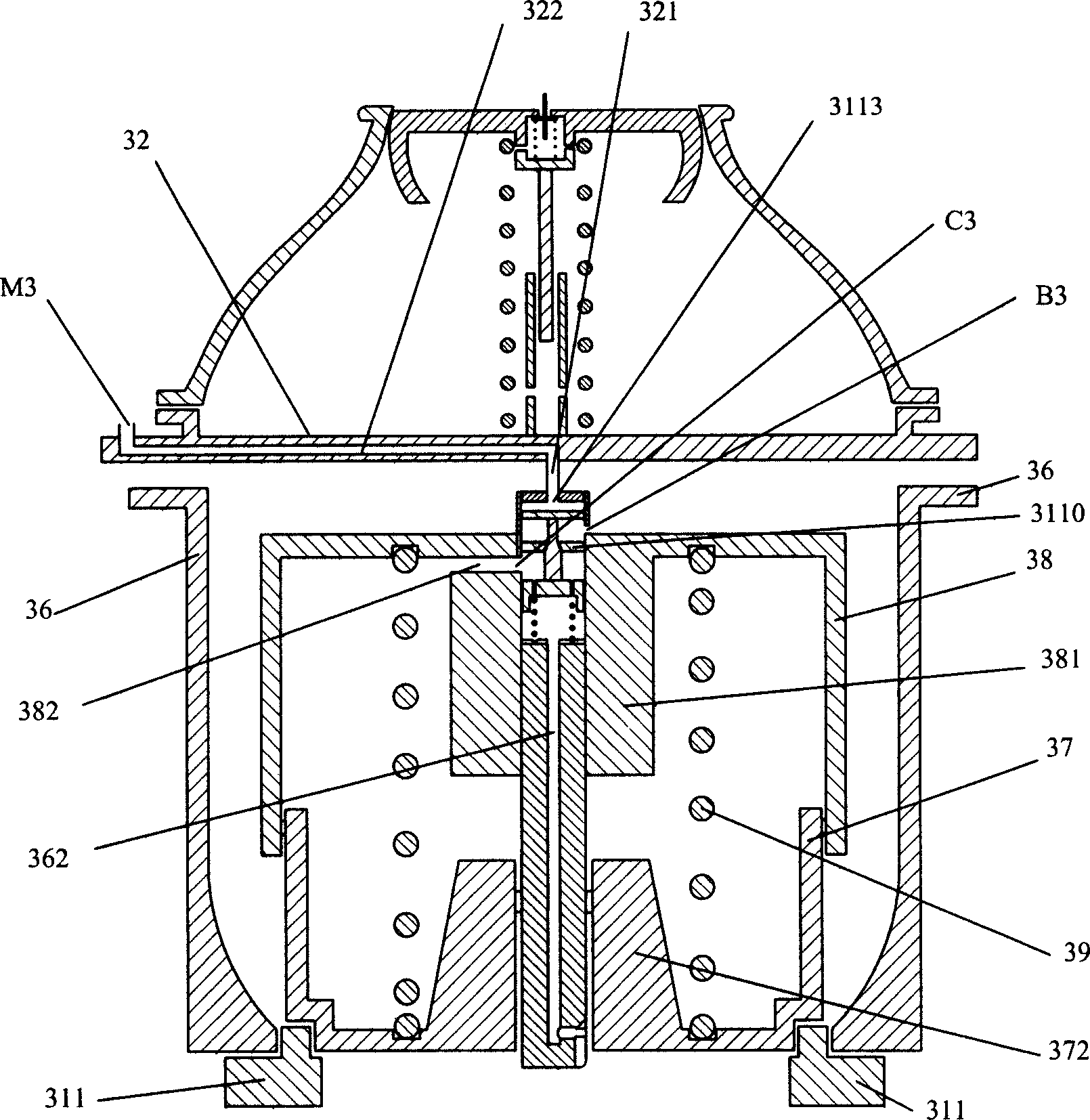 Valve of underground well for controlling gas