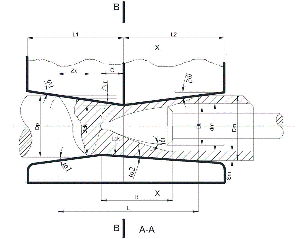 Method for controlling tail wiggling quantity of inclined rolling perforator