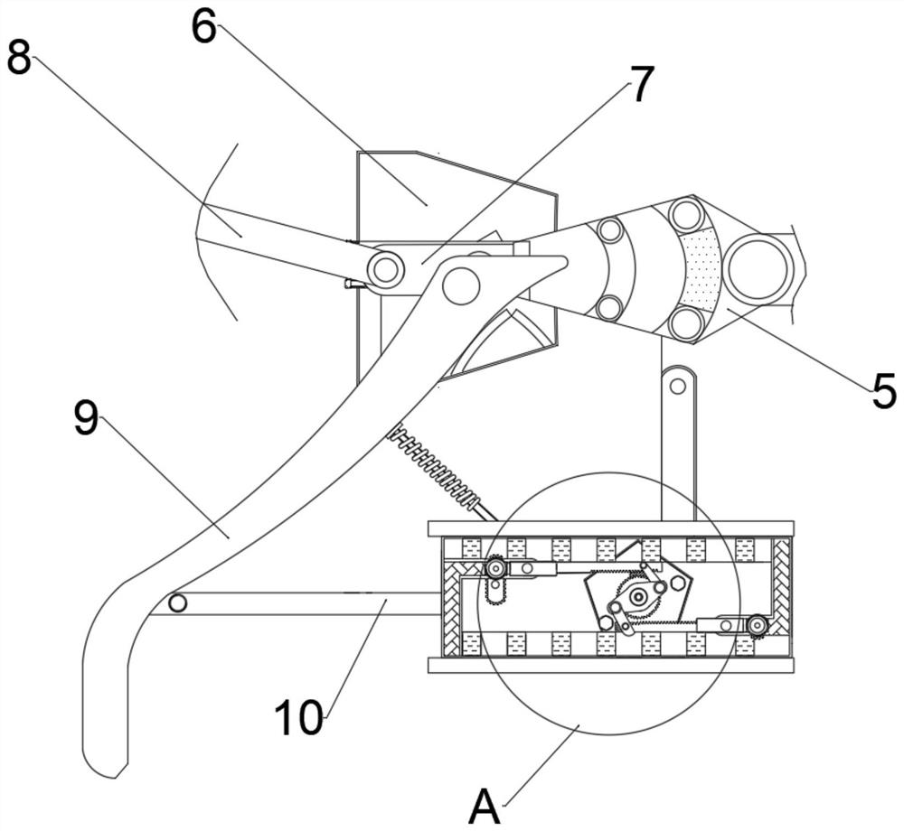 Device for avoiding blockage by utilizing gravity of leftover materials of garment