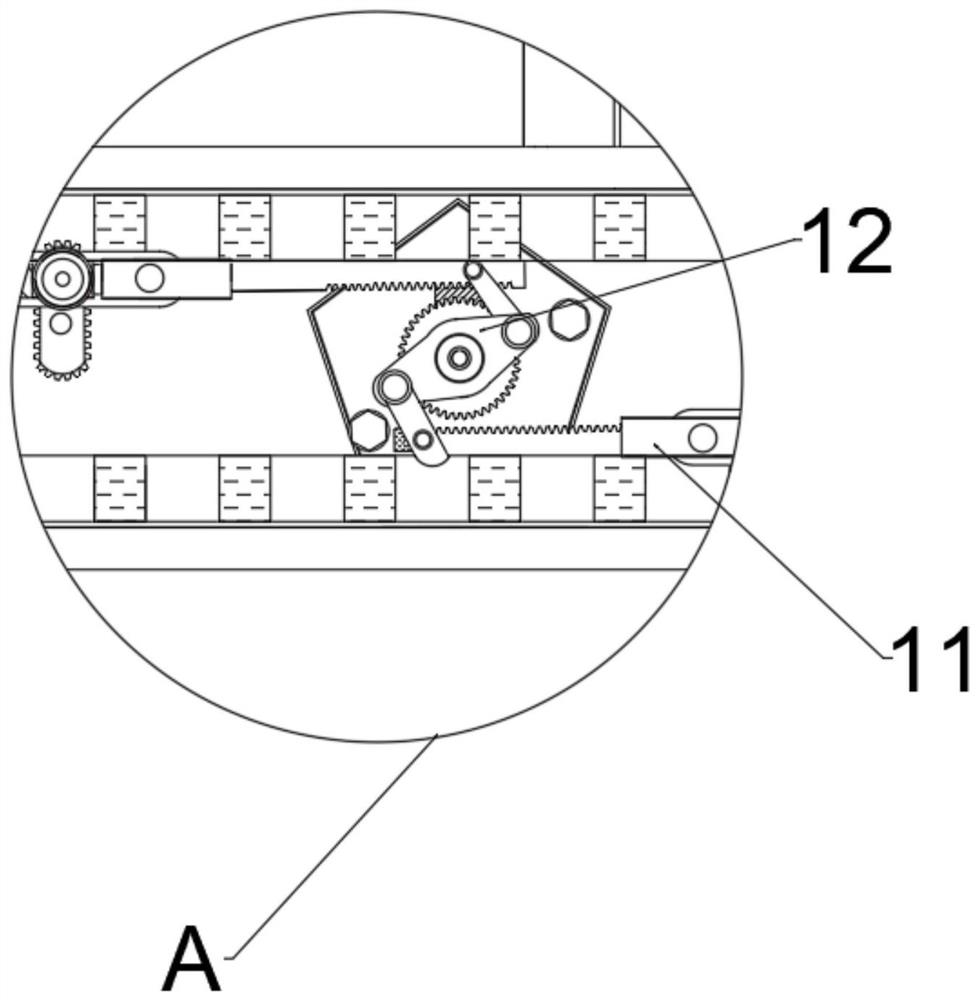 Device for avoiding blockage by utilizing gravity of leftover materials of garment