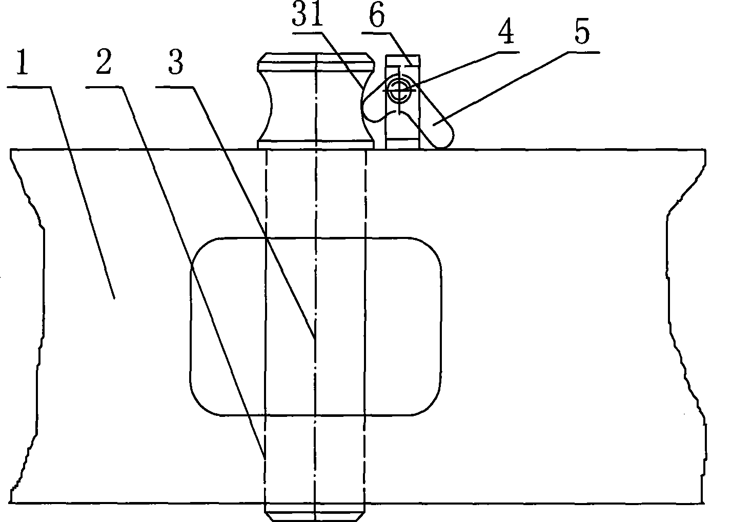 Axial spacing stopper pin device