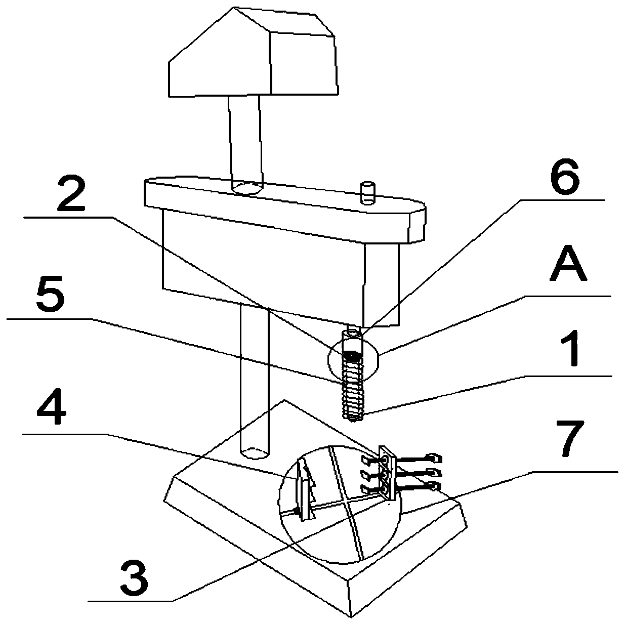 Matching coring device convenient for positioning and coring and easy to clamp coring sample