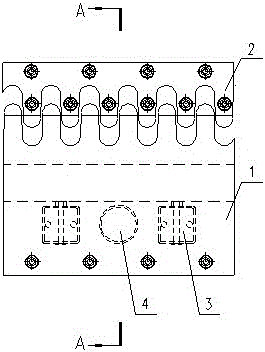 Telescopic device of comb plate type multi-direction deflecting bridge and twisting method