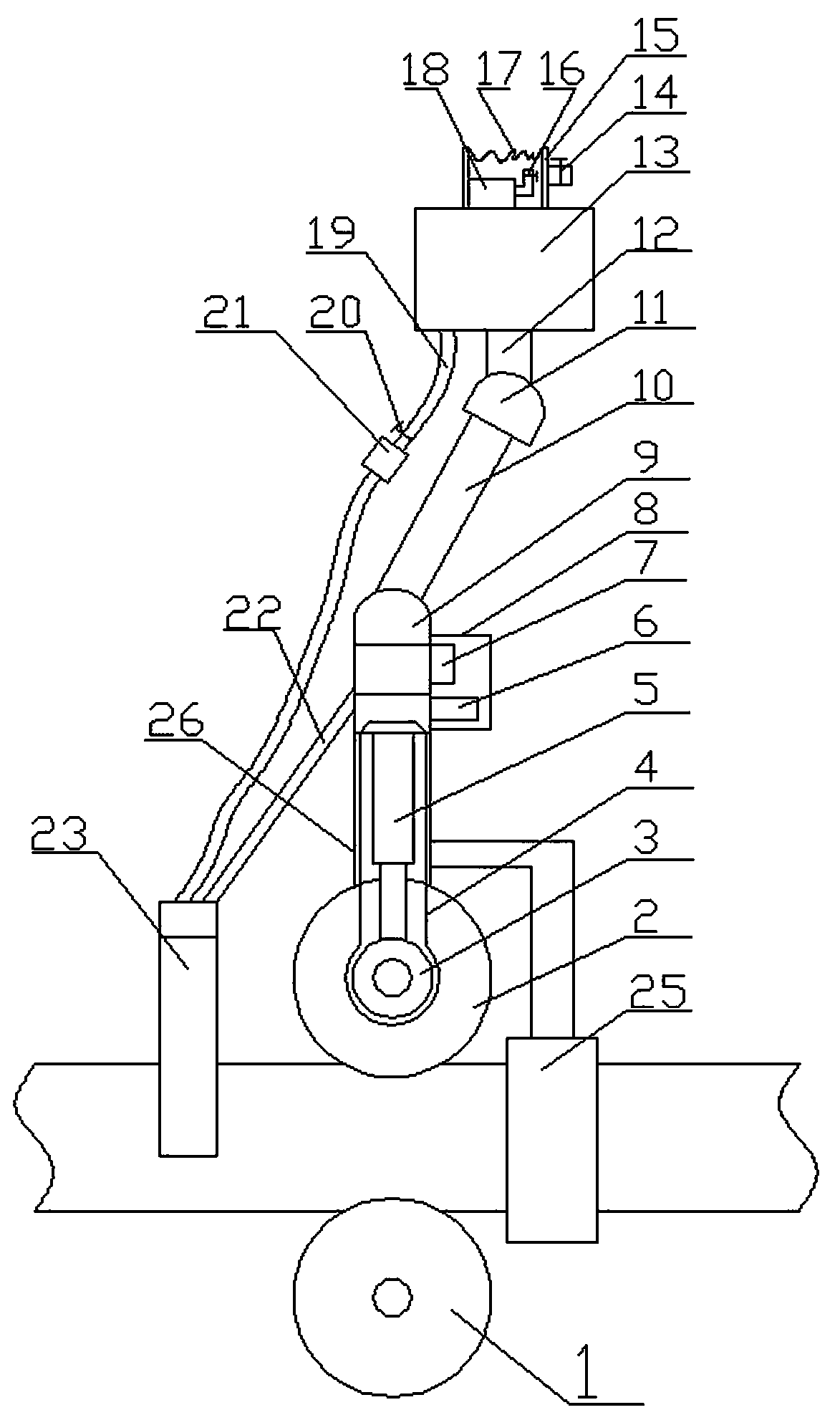 Periodic cleaning device for long-distance transmission lines