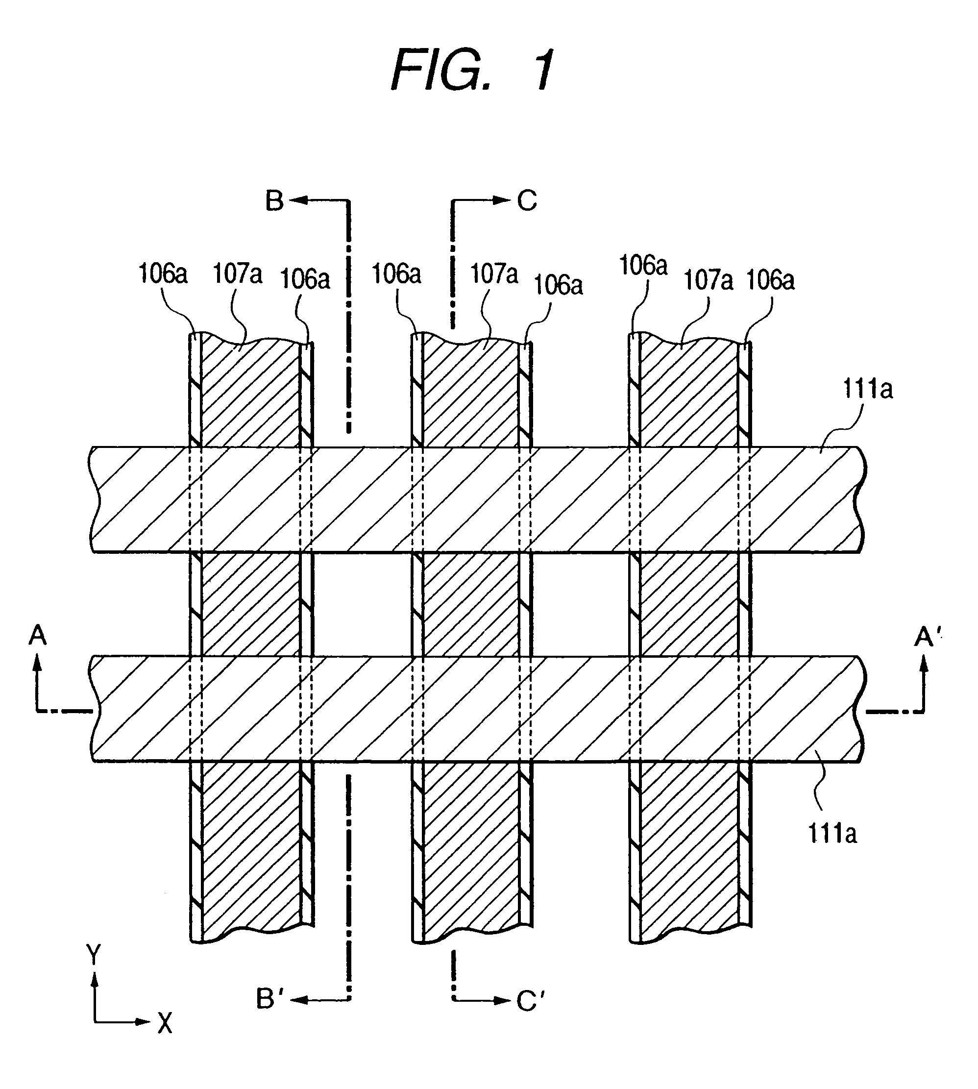 Semiconductor integrated circuit device including first, second and third gates