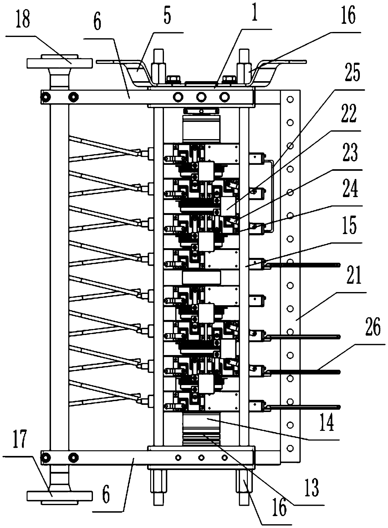 A high-power crimping type igbt package module fixture