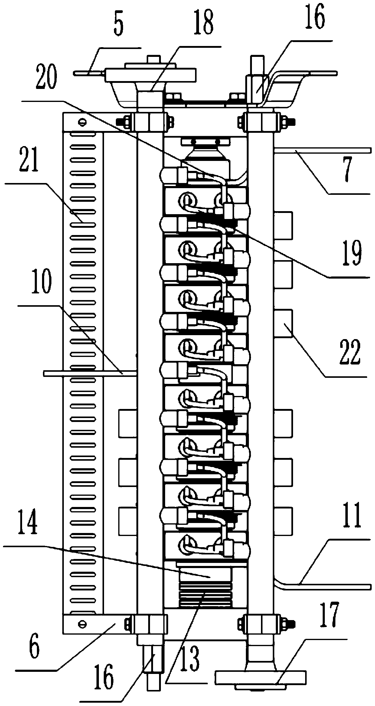 A high-power crimping type igbt package module fixture