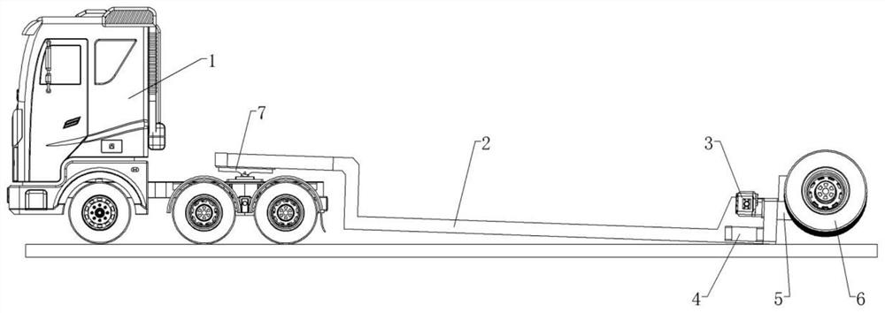 Special trailer for engineering machinery