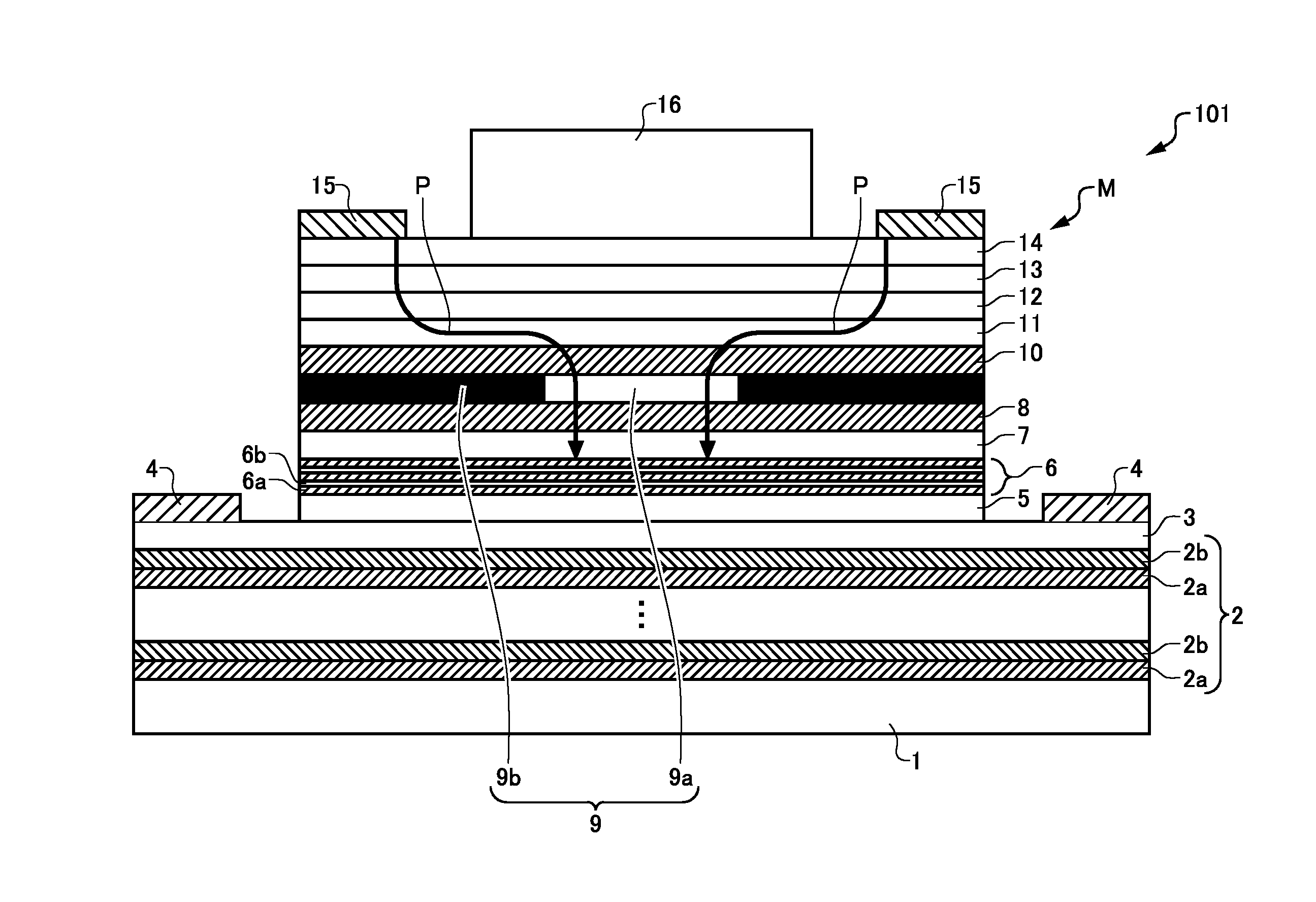 Electronic device, surface emitting laser, surface emitting laser array, light source, optical module