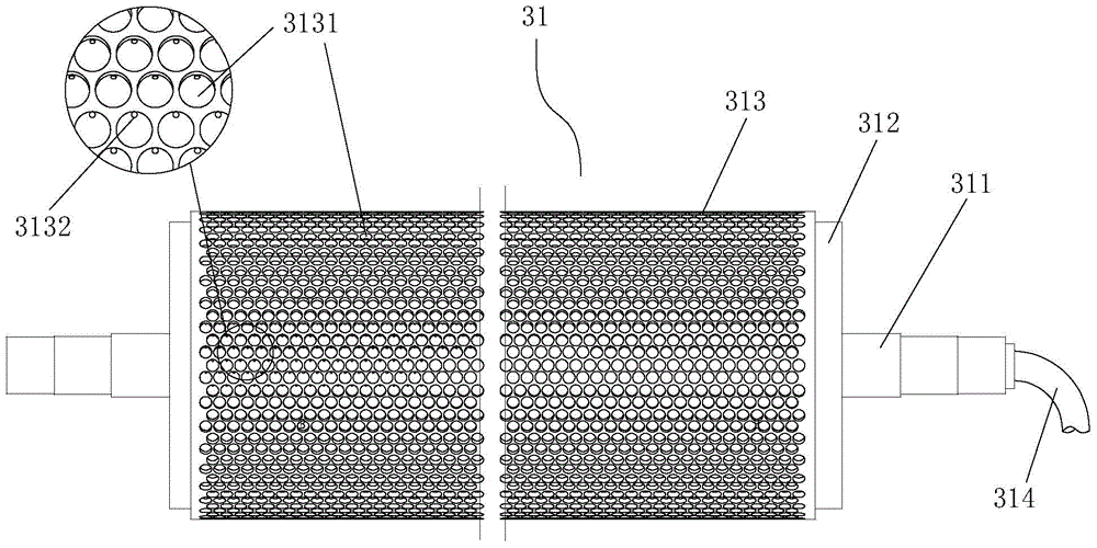 Double-layer bubble type heat insulation film and production device thereof