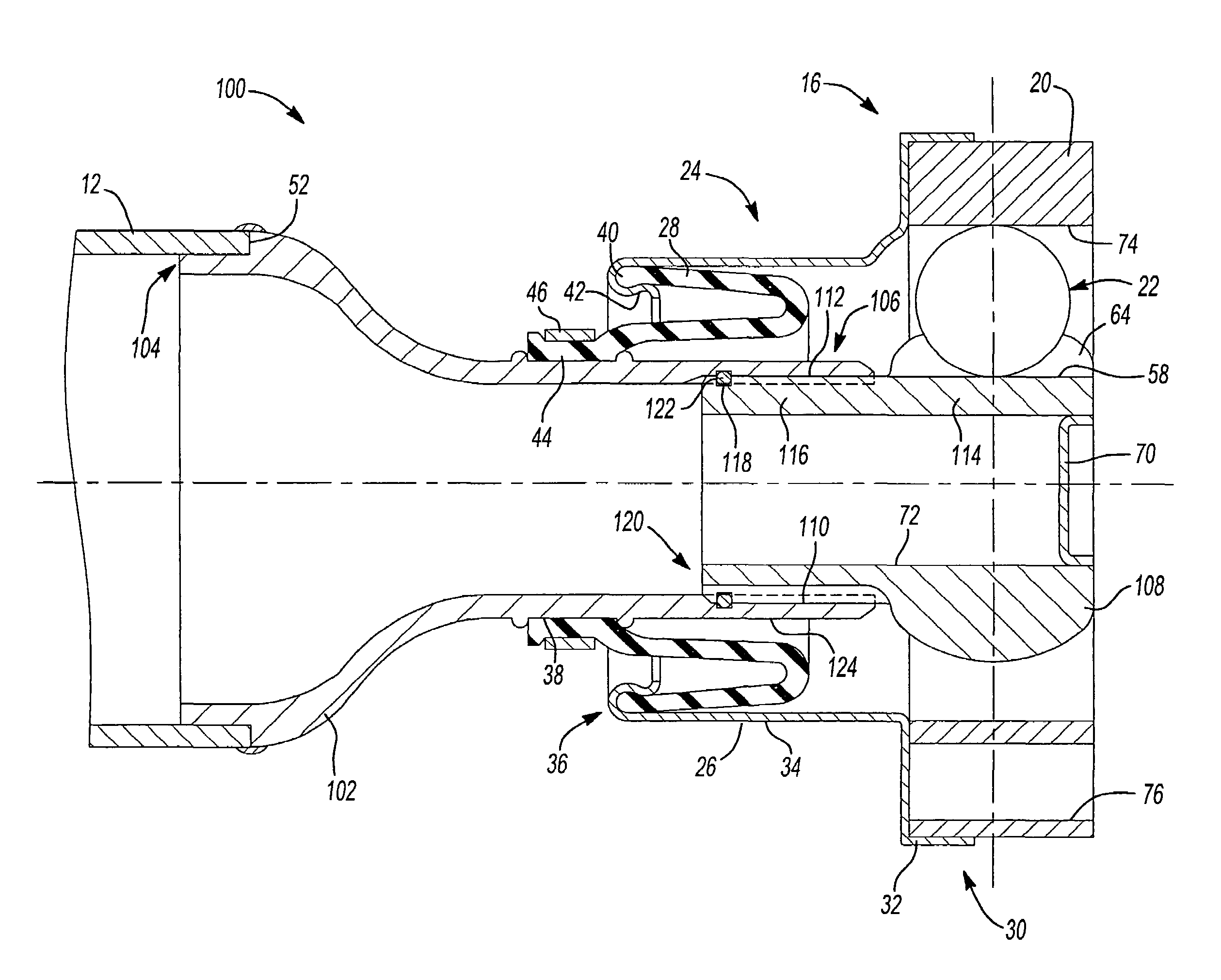 Propshaft with constant velocity joint attachment
