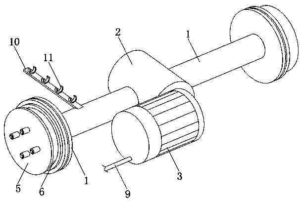 Electric vehicle rear axle with protective structure