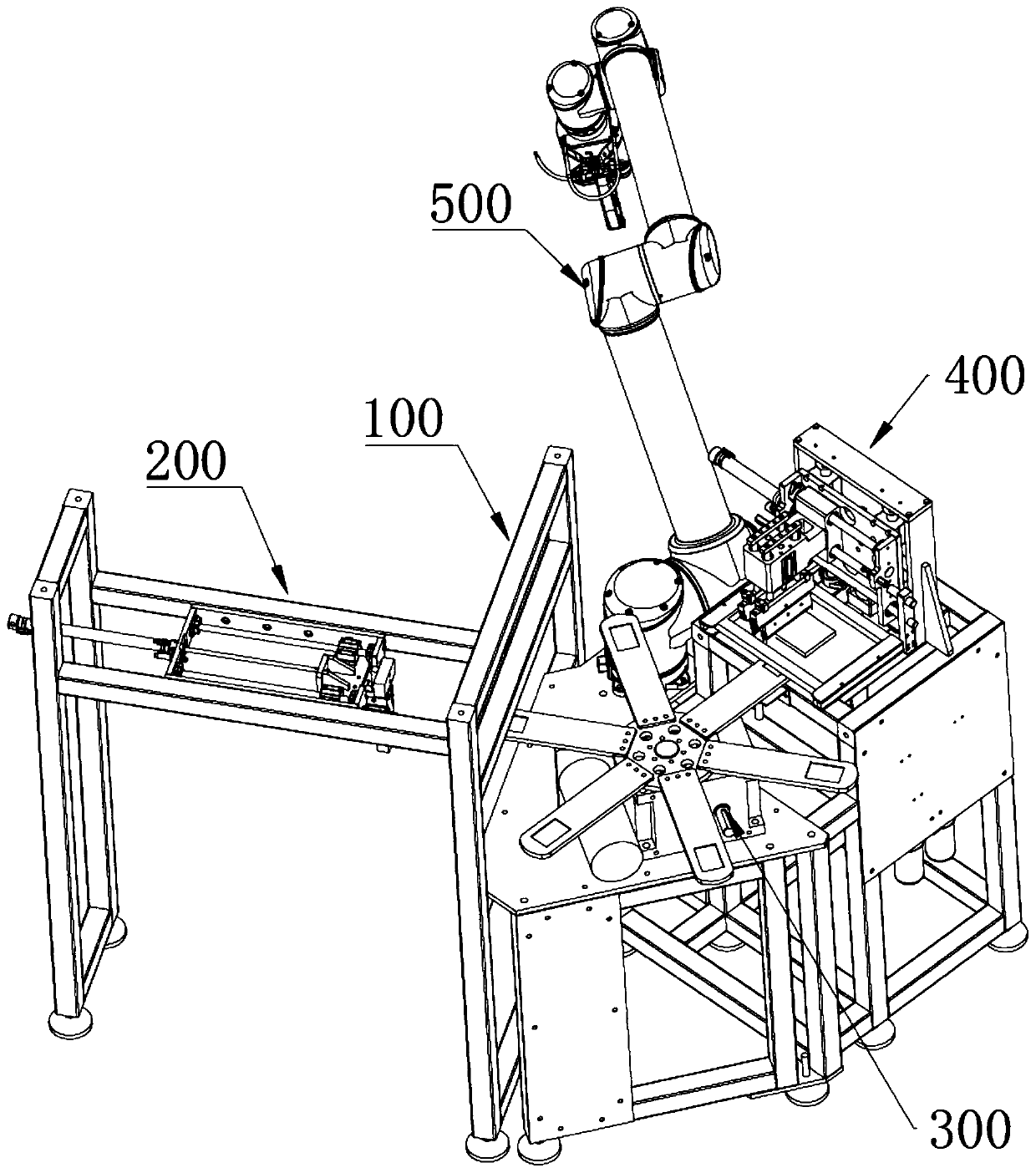 Silk-screen printing equipment based on automatic ink jetting of manipulator