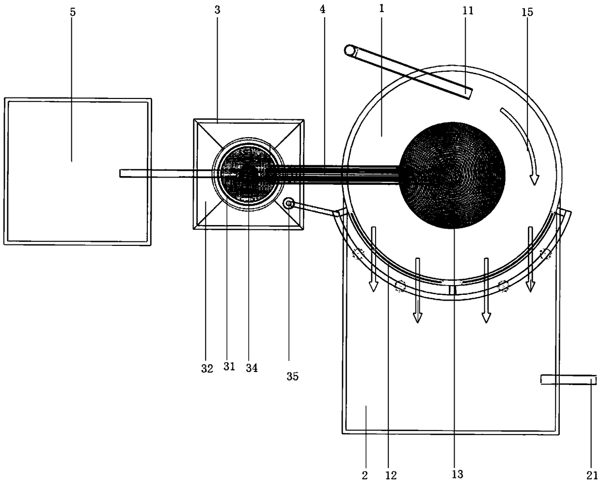 Anti-clogging vortex screen solid-liquid separator for sewage treatment and separation method