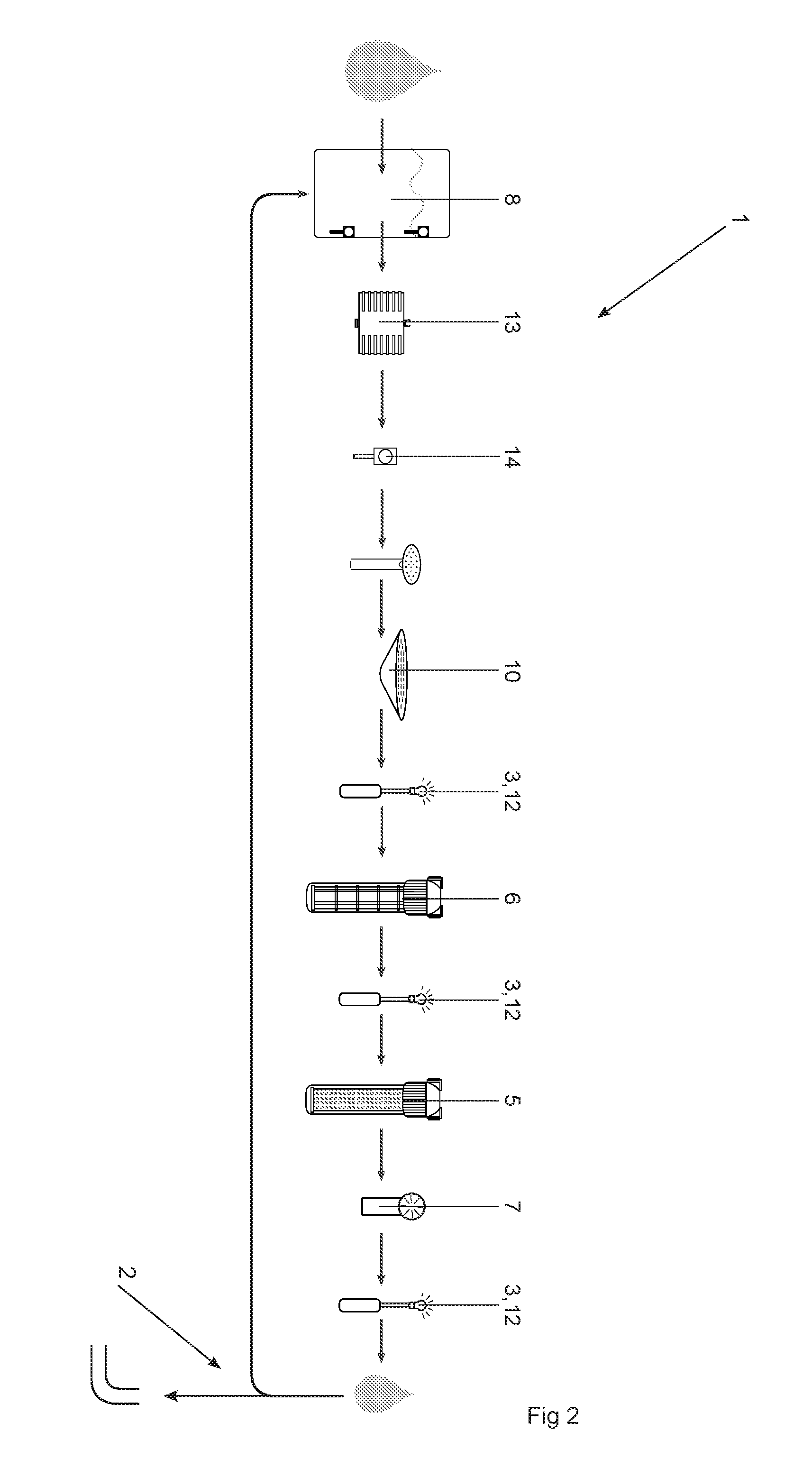 Device and method for purifying and recycling shower water