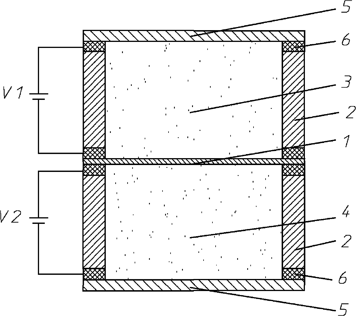 Varifocal double-liquid lens based on inverse piezoelectric effect